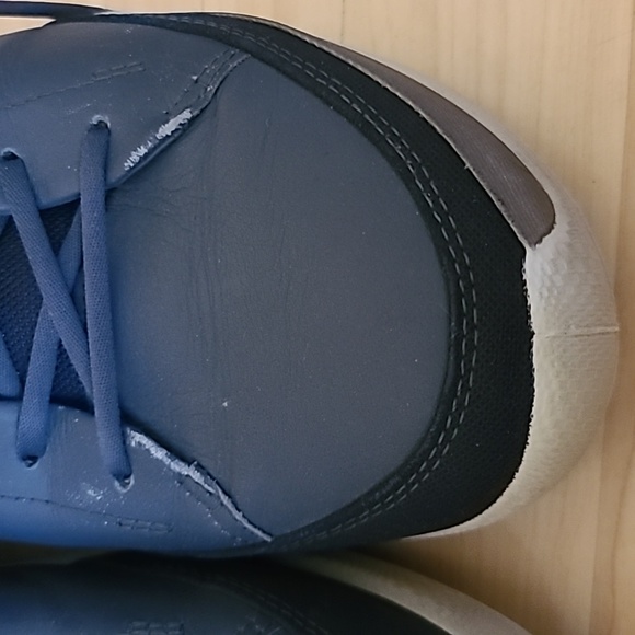 Ecco Golf Boom Hybrid SpikeLess Shoes Yak Leather Blue Men Size 12-12.5 - Picture 7 of 9